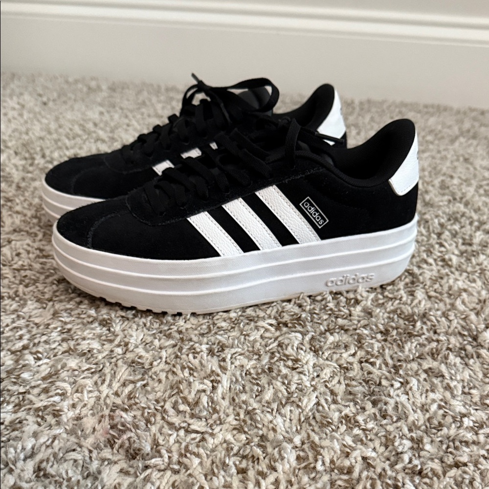 Adidas Kids Black and White Sneakers